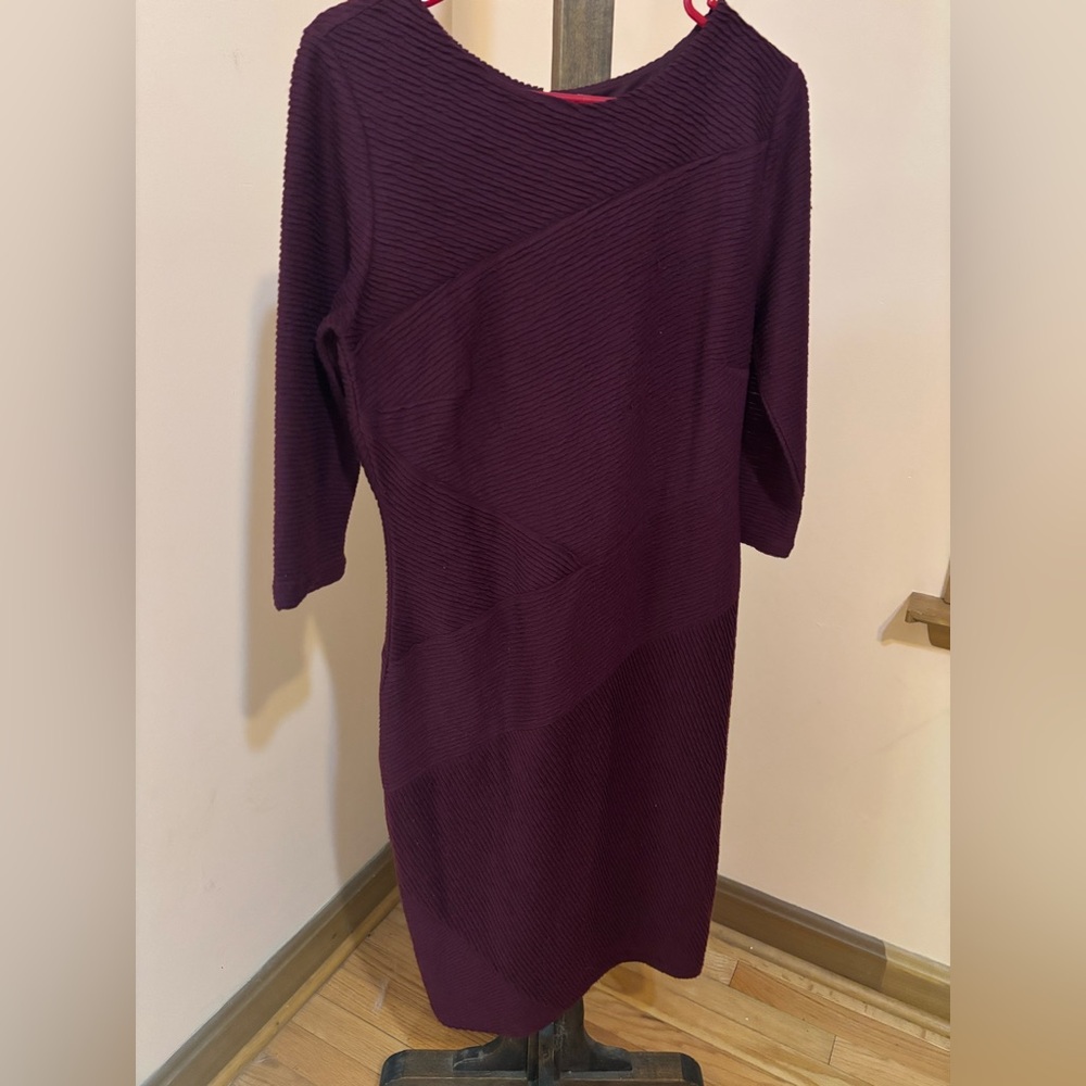 Plum Textured Dress